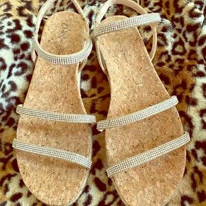 Amelia Grace sandals with rhinestone straps
